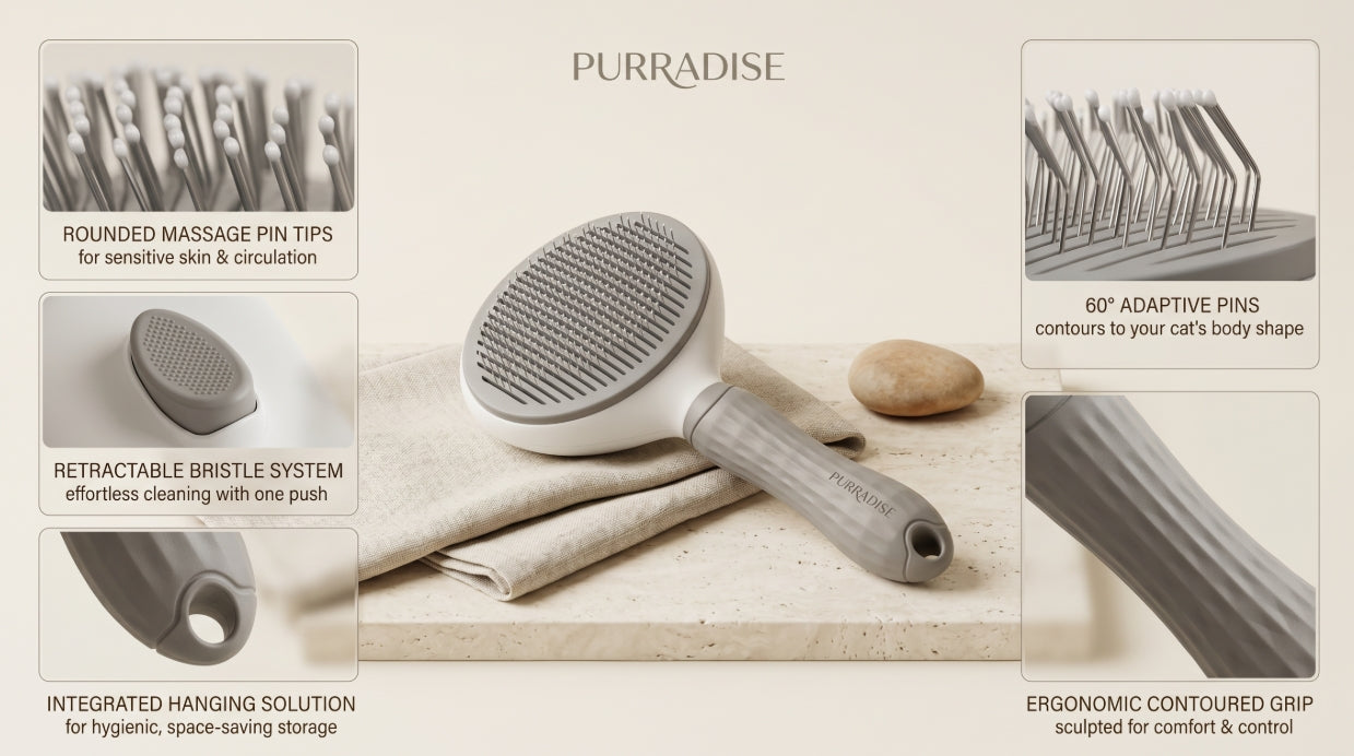 Self-Cleaning Grooming Brush