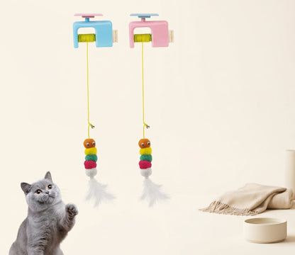 Interactive Hanging Cat Toy – Flying Feather Teaser