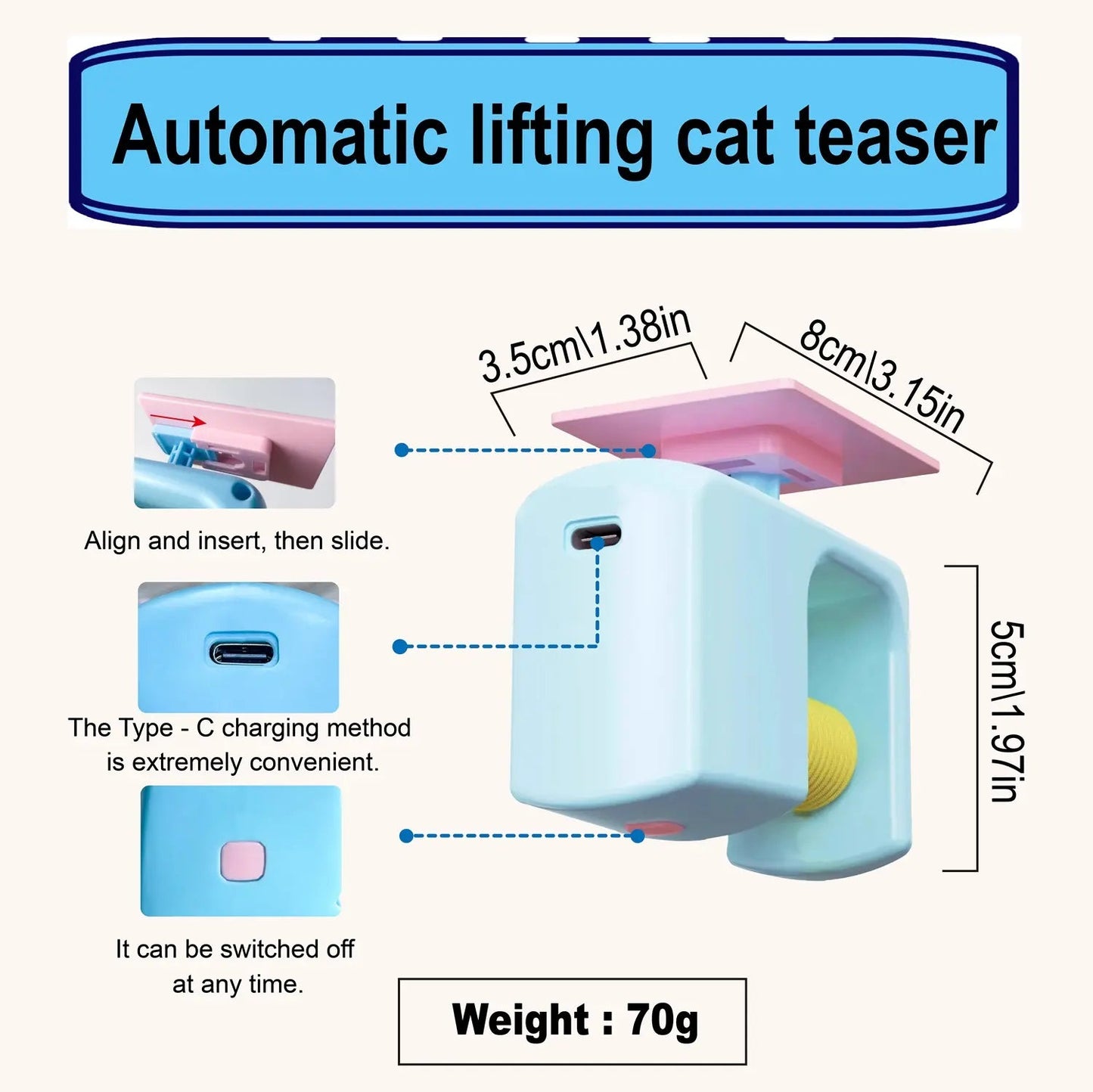 Interactive Hanging Cat Toy – Flying Feather Teaser