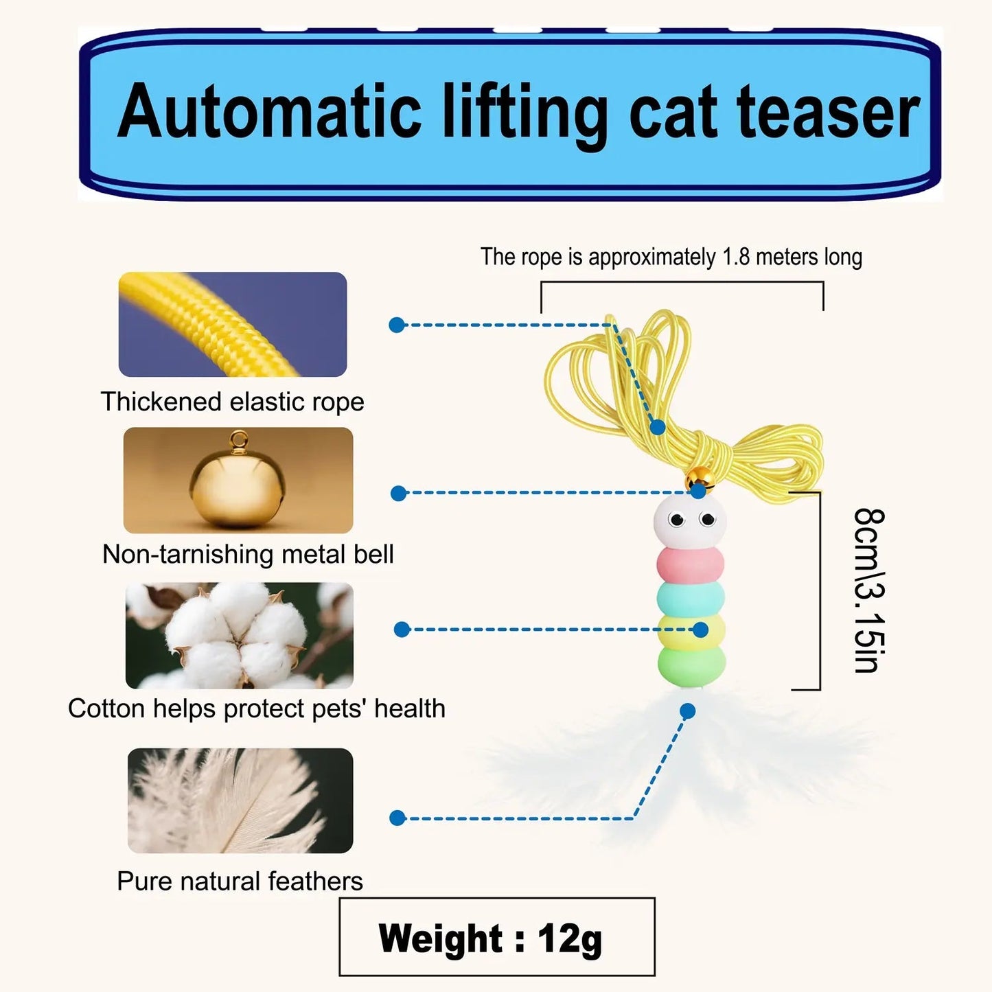Interactive Hanging Cat Toy – Flying Feather Teaser