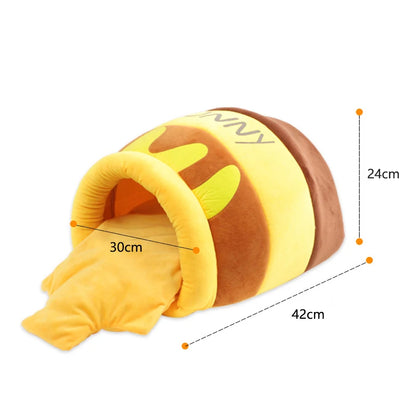 HoneyHide™ Cozy Cat Cave Bed